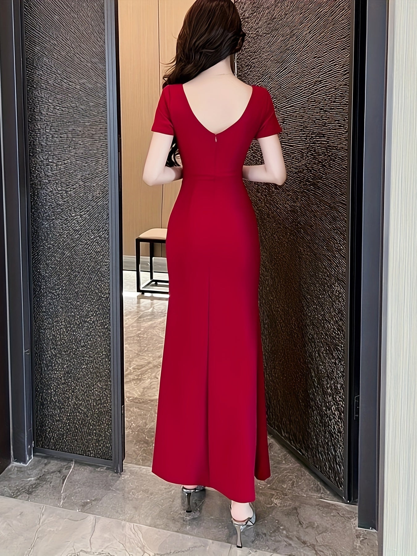 Emerald Red Maxi - COD | 30% OFF