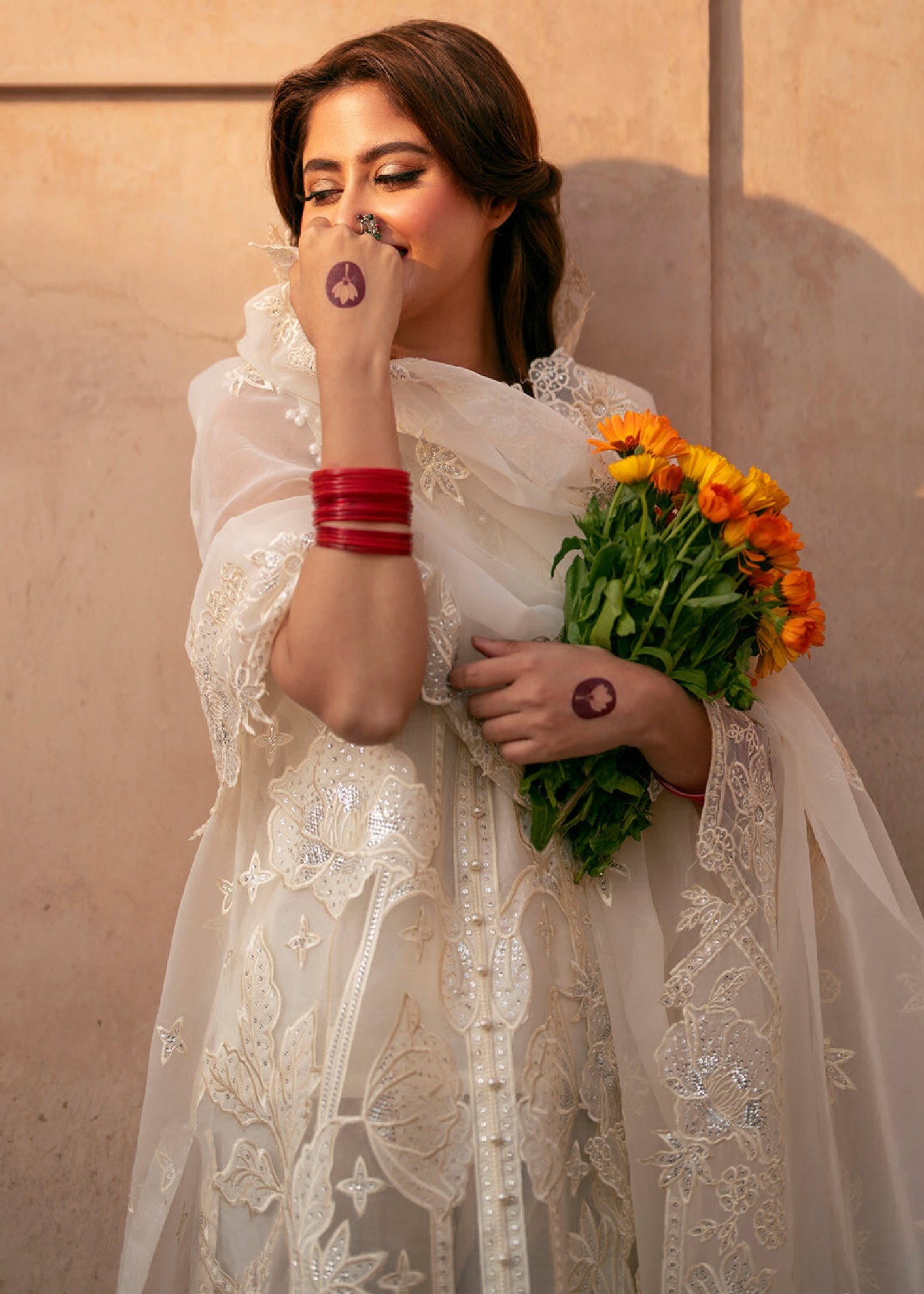 Sajal Ali - Viza Shirt, Trouser and Dupatta - COD | 50% OFF