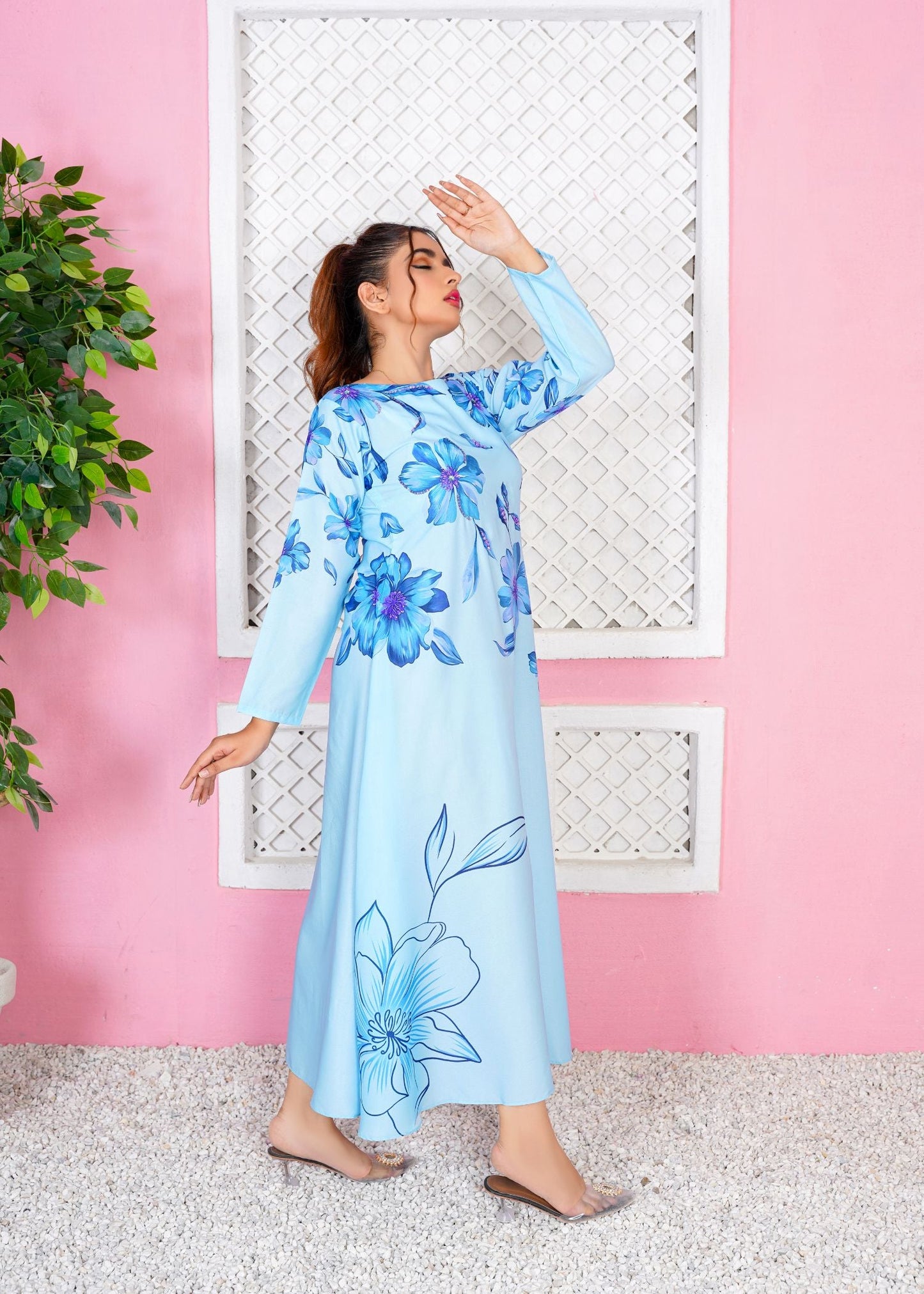 Hira Faisal - Aqua Maxi - COD | 20% OFF