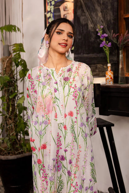 Nehaal Naseem - Floral Khaddar Shirt and Trouser - COD | 20% OFF