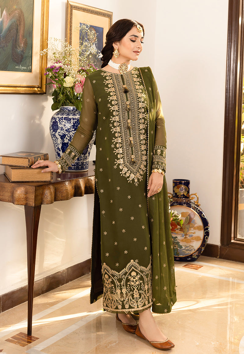 Yumna Zaidi - Meerub Shirt, Trouser and Dupatta - COD | 50% OFF