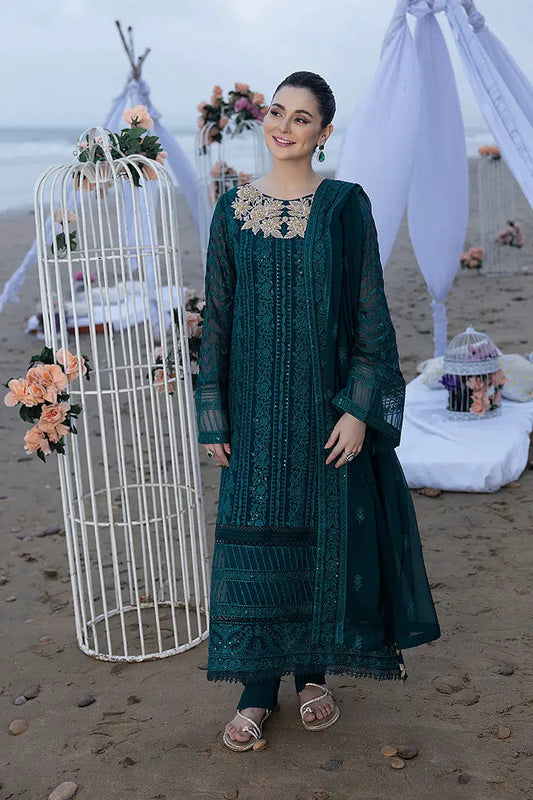 Hania Aamir - Mint Green Shirt, Trouser and Dupatta - COD | 50% OFF