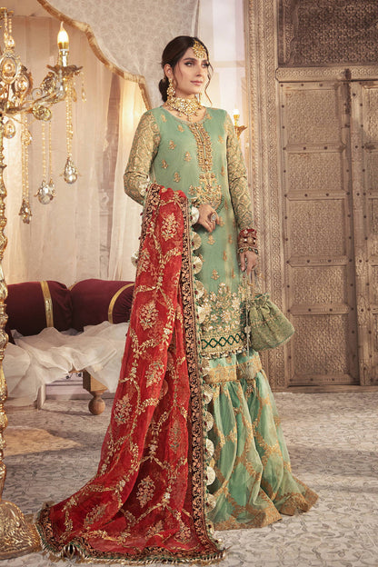 Ayeza Khan - Sur Shirt, Ghagra with Dupatta - COD | 50% OFF