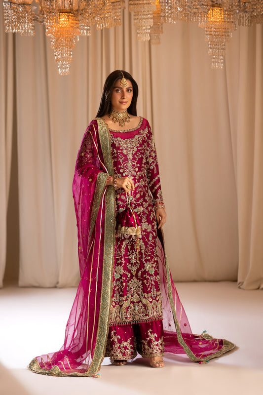 Ayeza Khan - Sheesha Silk shirt, Touser and Dupatta set | 50% OFF