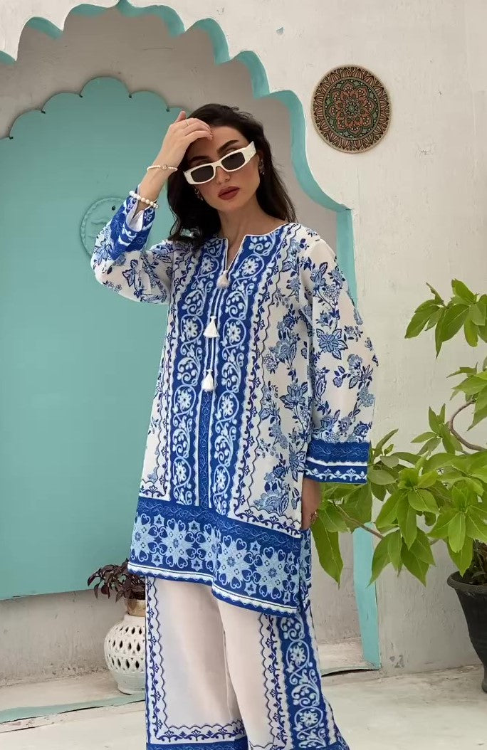 Laiba Khan - Vintage Shirt and Trouser - COD | 30% OFF