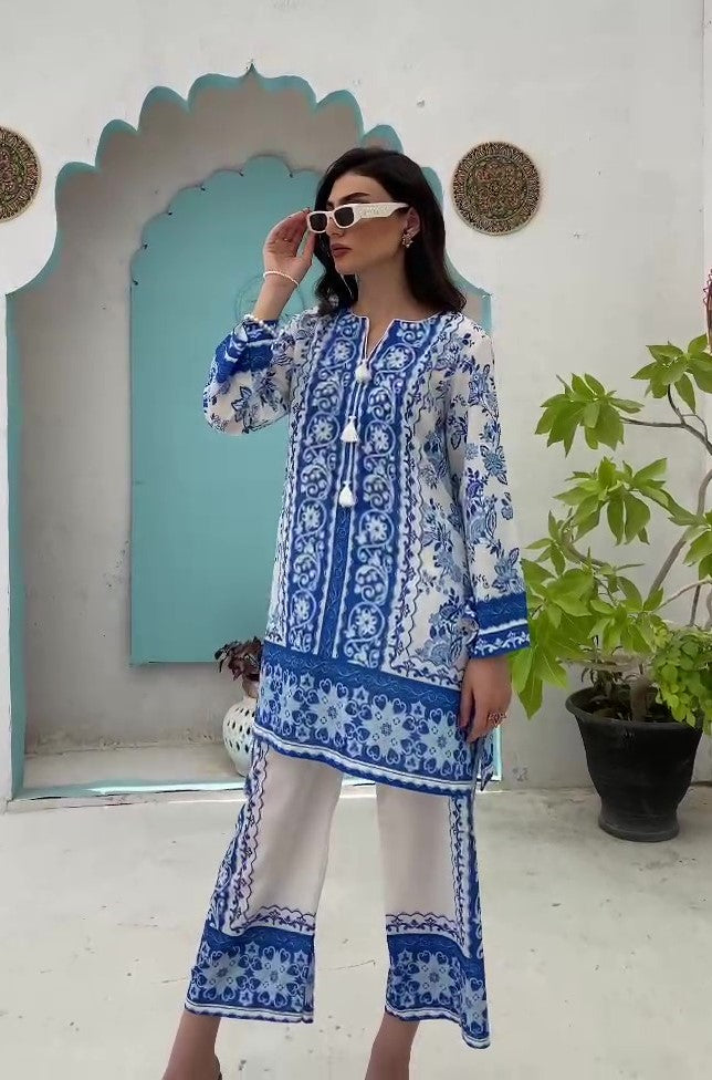 Laiba Khan - Vintage Shirt and Trouser - COD | 30% OFF