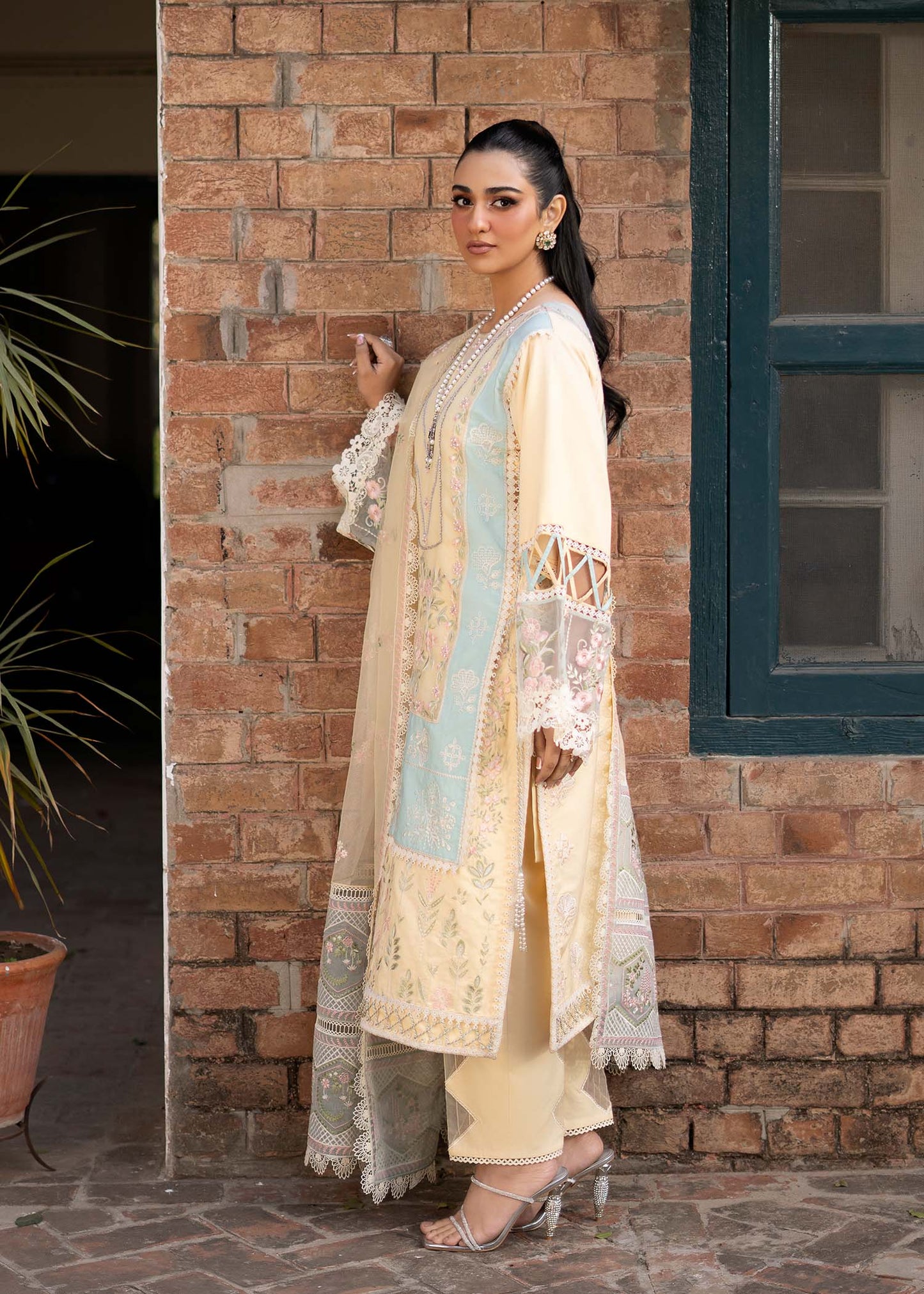 Sarah Khan - Rimrose Shirt, Trouser and Dupatta - COD | 40% OFF