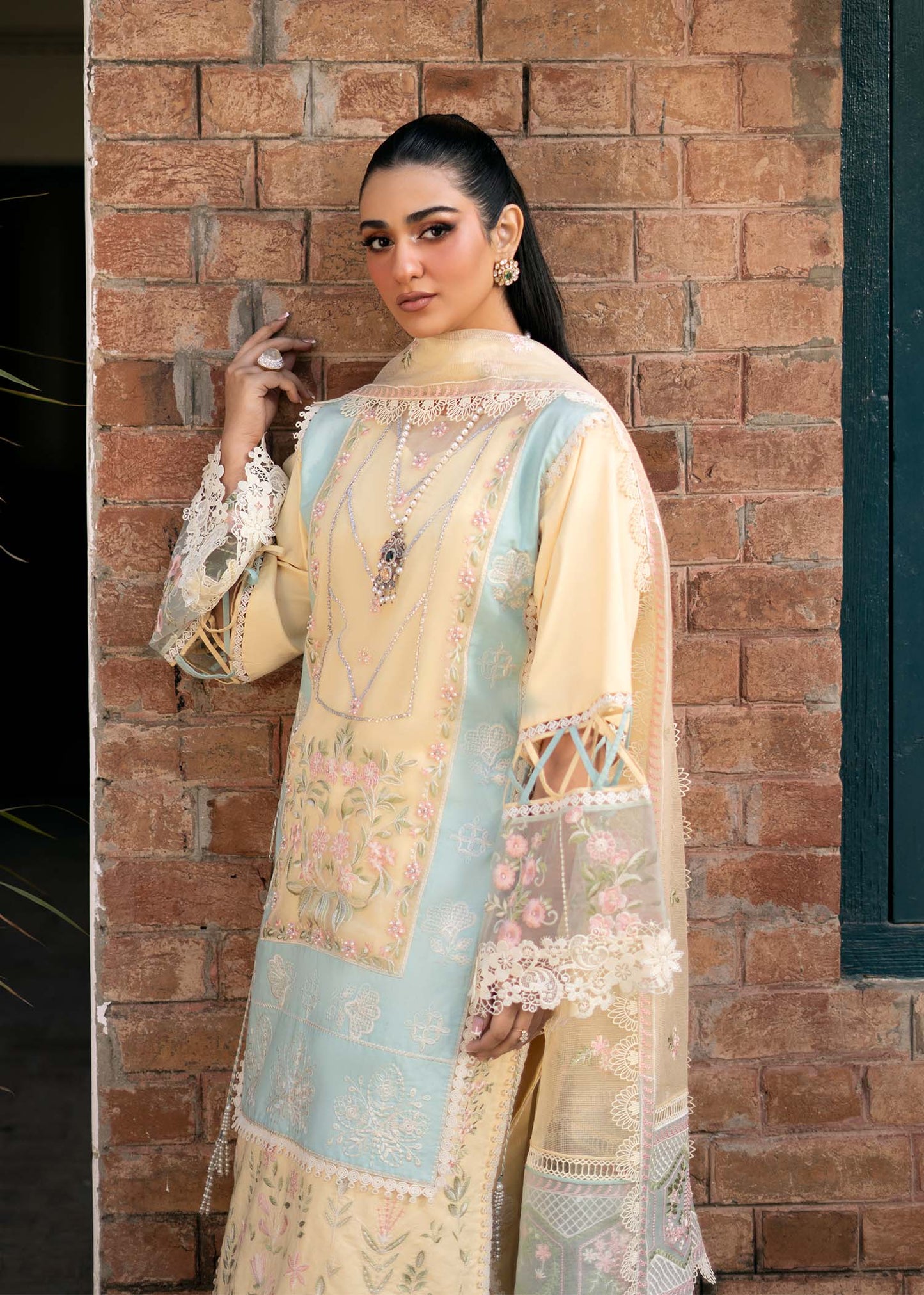 Sarah Khan - Rimrose Shirt, Trouser and Dupatta - COD | 40% OFF