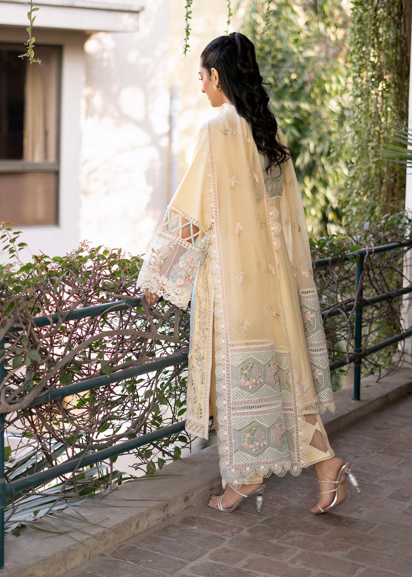 Sarah Khan - Rimrose Shirt, Trouser and Dupatta - COD | 40% OFF