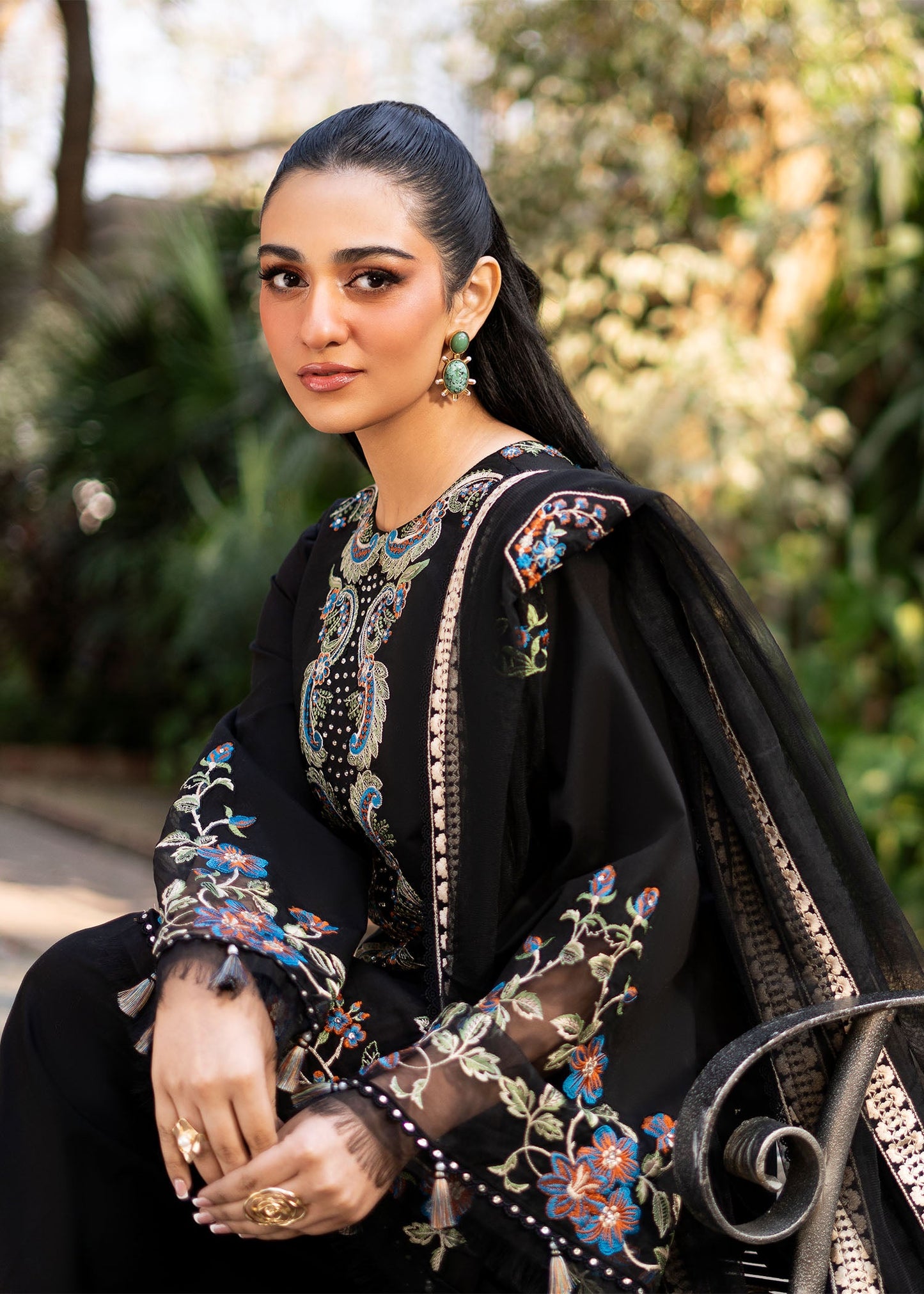 Laiba Khan x Sarah Khan -  Nina Shirt, Trouser and Dupatta - COD | 40% OFF