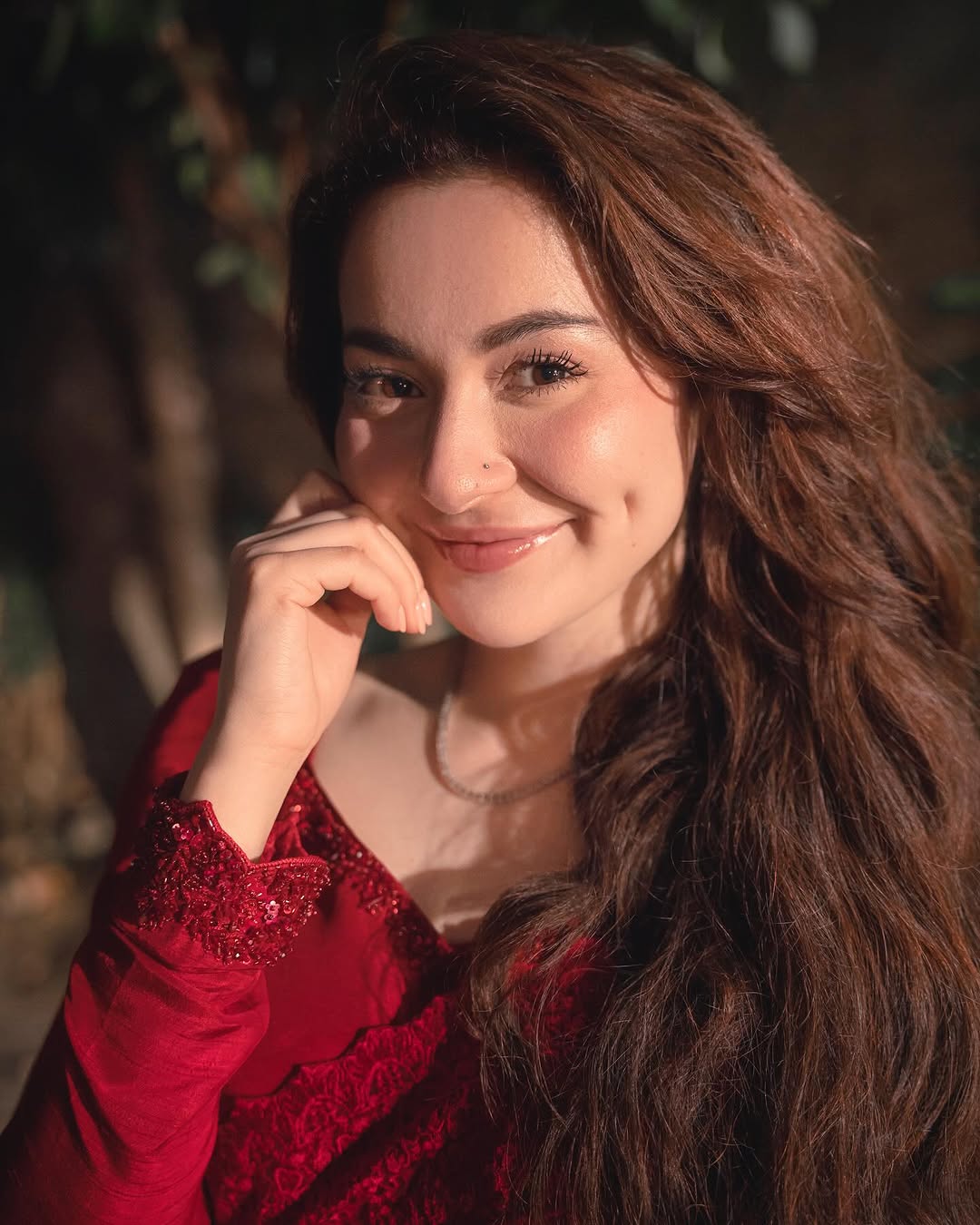 Hania Aamir - Evia Red Saree |  70% OFF | Cash On Delivery