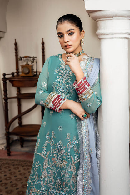 Laiba Khan - Nikhat Long Shirt, Trouser and Dupatta | 50% OFF