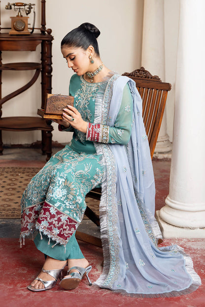 Laiba Khan - Nikhat Long Shirt, Trouser and Dupatta | 50% OFF