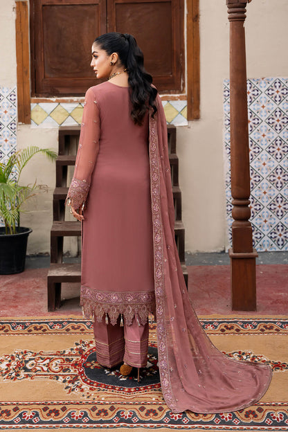 Laiba Khan -  Parnoor Long Shirt, Trouser and Dupatta | 50% OFF