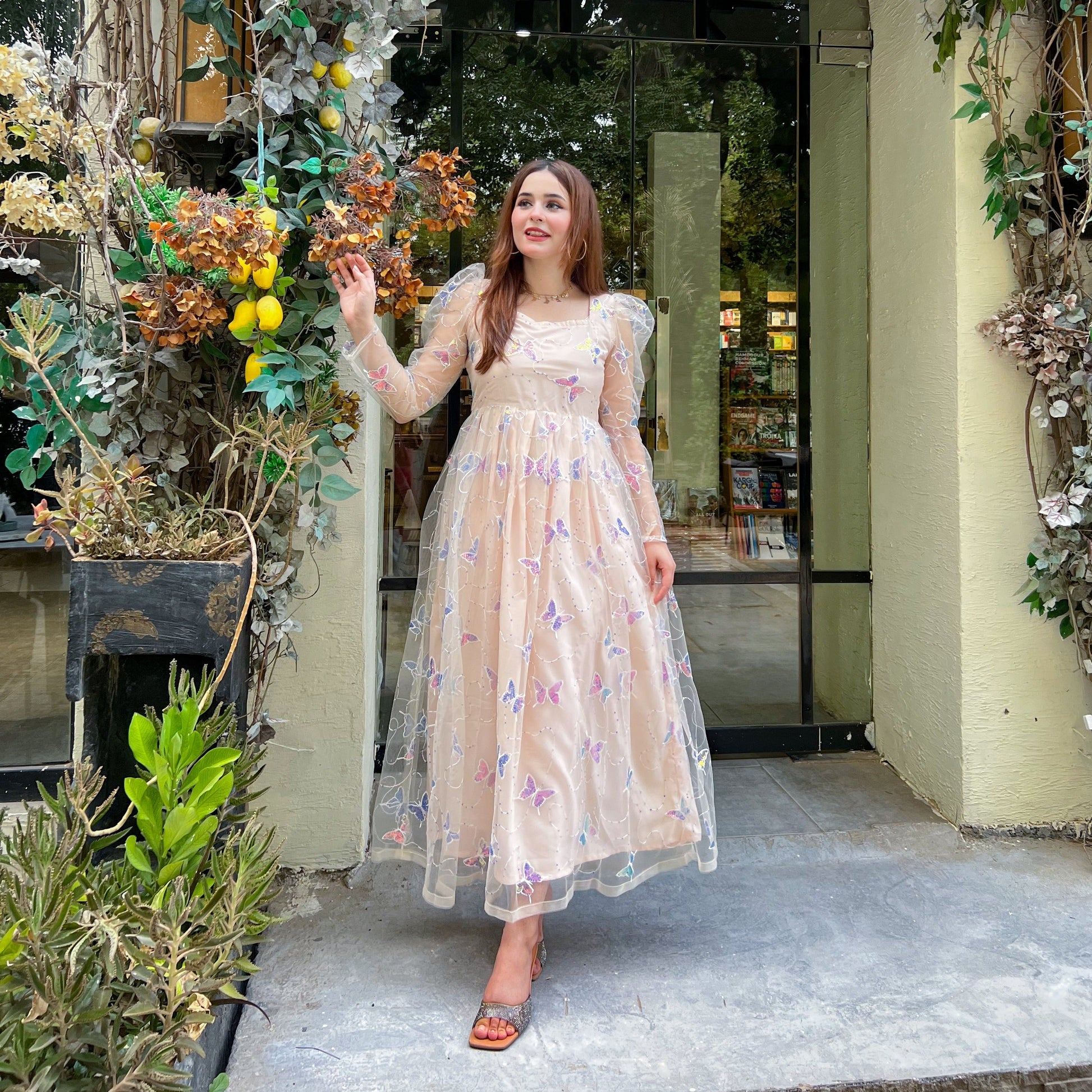 fairy dresses in pakistan Off White Pakistani Wedding Dress in Fairy Gown Style SMALL