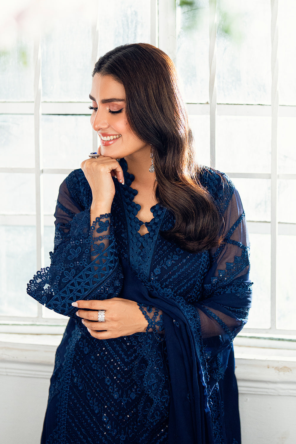 Ayeza Khan - Shirt Trouser and Dupatta - COD | 50% OFF