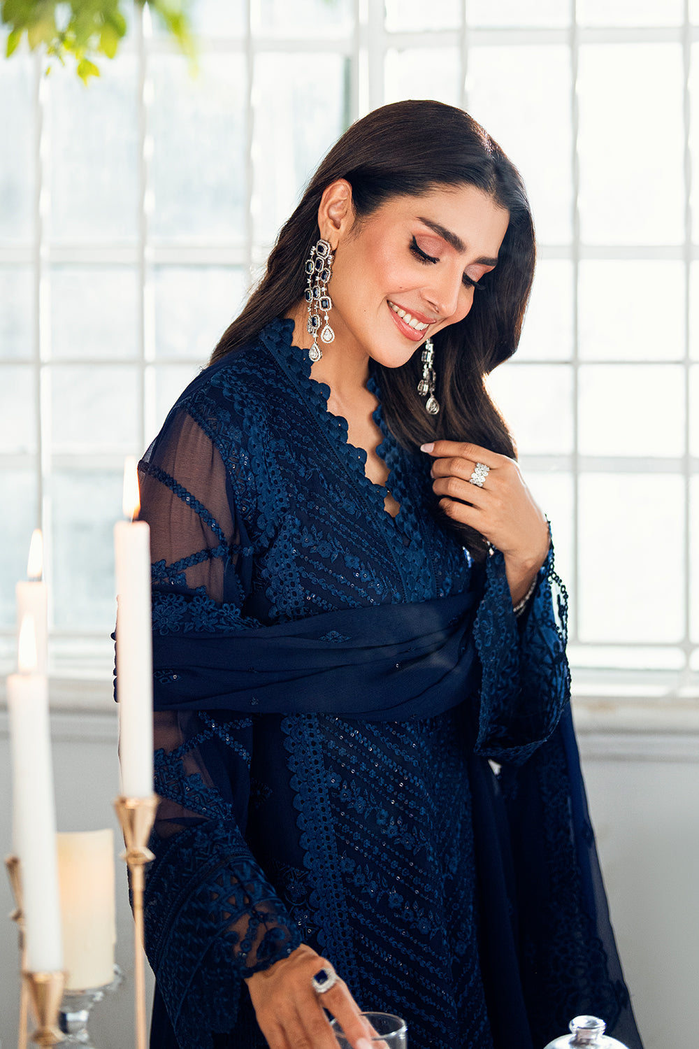 Ayeza Khan - Shirt Trouser and Dupatta - COD | 50% OFF