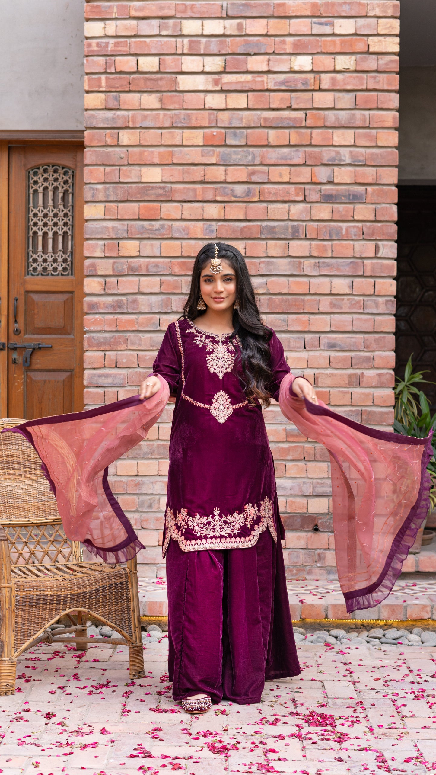 Laiba Khan - Nooray Shirt, Trouser and Dupatta | 30% OFF