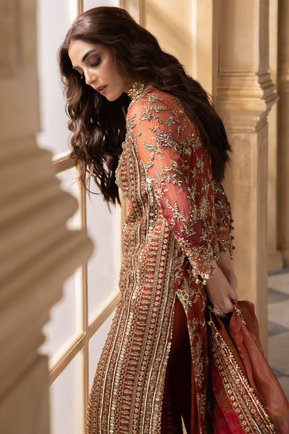 Maya Ali - Brownish Shirt trouser with dupatta - COD | 25% OFF