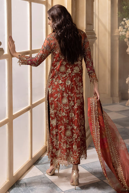 Maya Ali - Brownish Shirt trouser with dupatta - COD | 25% OFF