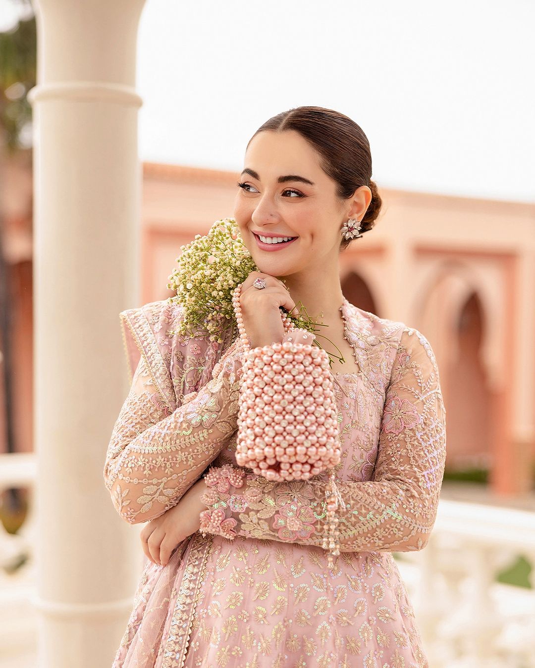 Usiak Ruzova Hania Aamir Ruzova Gown | 50% OFF | Pink Bella Gown | COD – NeeL