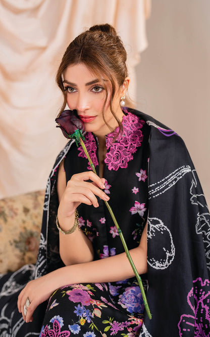 Kinza Hashmi - Redefine floral viscose Shirt, Trouser and Dupatta set | 40% OFF