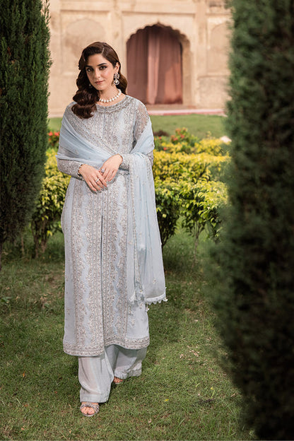 Maya Ali - Ocean Sapphire Shirt, Trouser and Dupatta set | 40% OFF