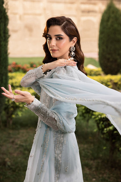 Maya Ali - Ocean Sapphire Shirt, Trouser and Dupatta set | 40% OFF