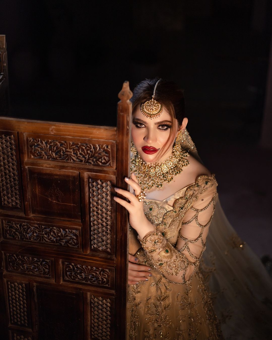 Neelam Muneer - Golden Gown and Dupatta set | 60% OFF