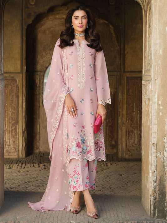 Ayeza Khan - Zima Shirt, Trouser with Dupatta - COD | 50% OFF