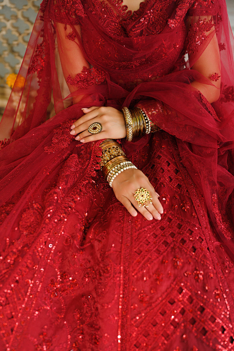 iqra aziz red wedding dress Red is the Bridal color Iqra Aziz made the prettiest bride in this modern twist on the classic bridal look, head to toe perfection Label