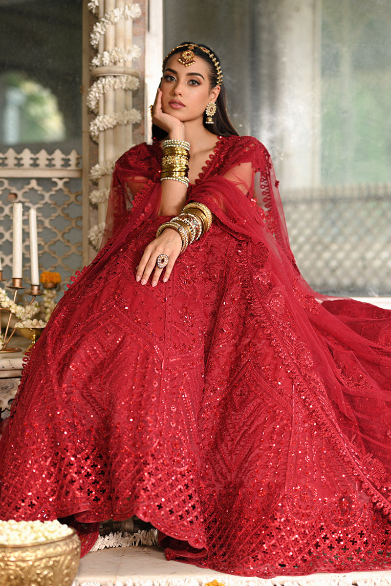 Iqra Aziz Red Choli, Lehenga with Dupatta | COD | 35% OFF