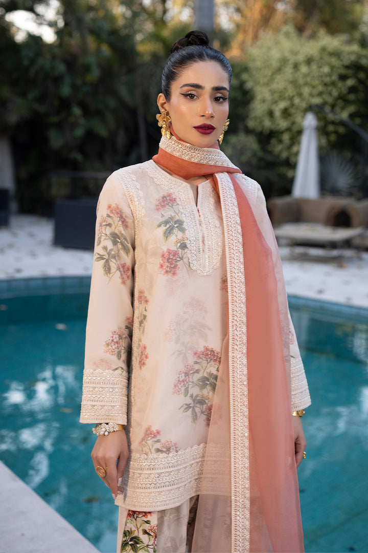 Hania Aamir - Flamingo Shirt, Trouser and Dupatta set | 50% OFF