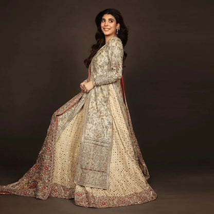 Urwa Hocane - Embellished Resham Swarovskis Long Dress |  60% OFF