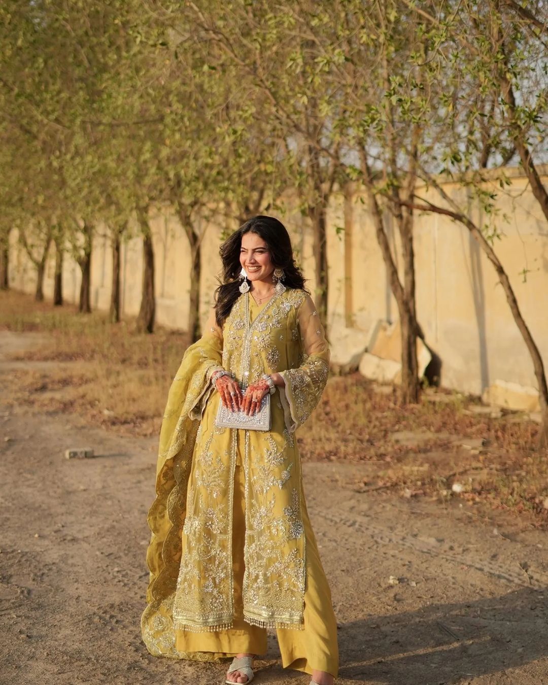 Iqra Kanwal - Citrine  Shirt, Trouser and Dupatta | 45% OFF