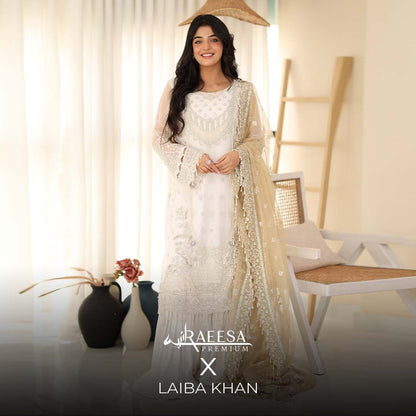 Laiba Khan - Ruby Bliss Shirt, Trouser and Dupatta set | 50% OFF