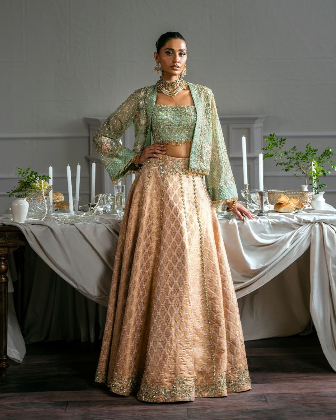 Merging Bolero, Top and Lehenga set | 60% OFF