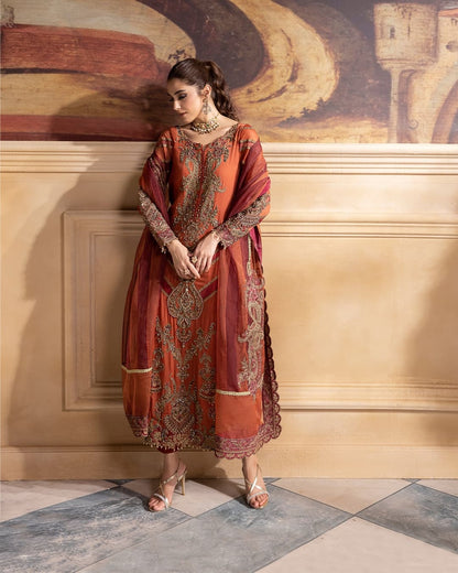 Maya Ali - Aura Shirt, Trouser and Dupatta set | 50% OFF