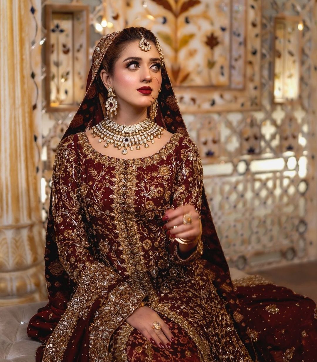 Jannat Mirza - Signature Classic Red Bridal Dress | 65% OFF