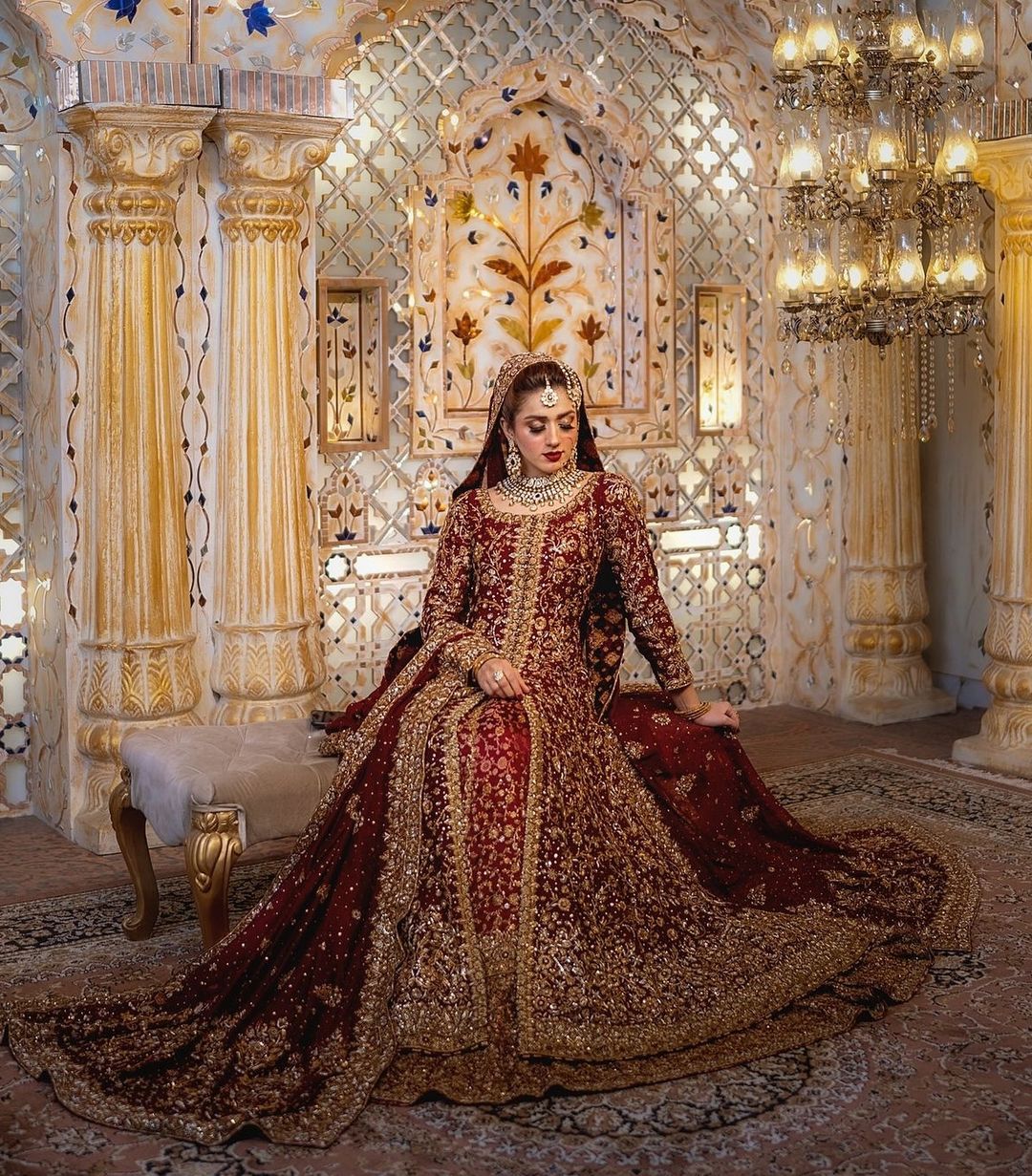 Jannat Mirza - Signature Classic Red Bridal Dress | 65% OFF