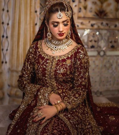 Jannat Mirza - Signature Classic Red Bridal Dress | 65% OFF