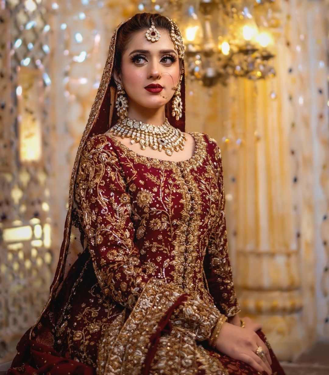red bridal dresses for barat Barat Dresses Bridal Lehenga Designs Pakistani Designers Bridal Dresses 2018 Pakistani Deep Red Bridal Lehenga 784