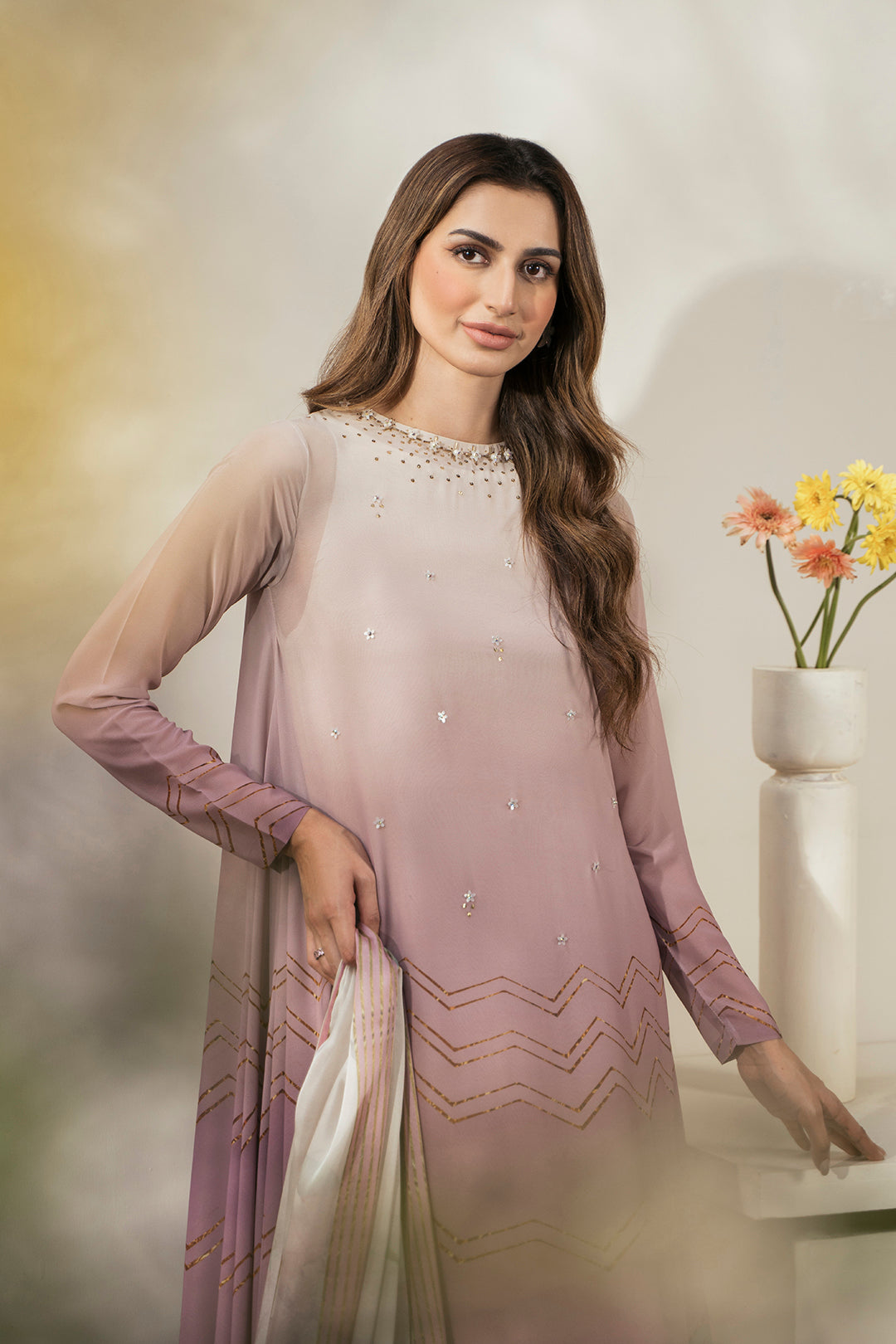 Hania Aamir Ilson Maxi with Dupatta | 50% OFF