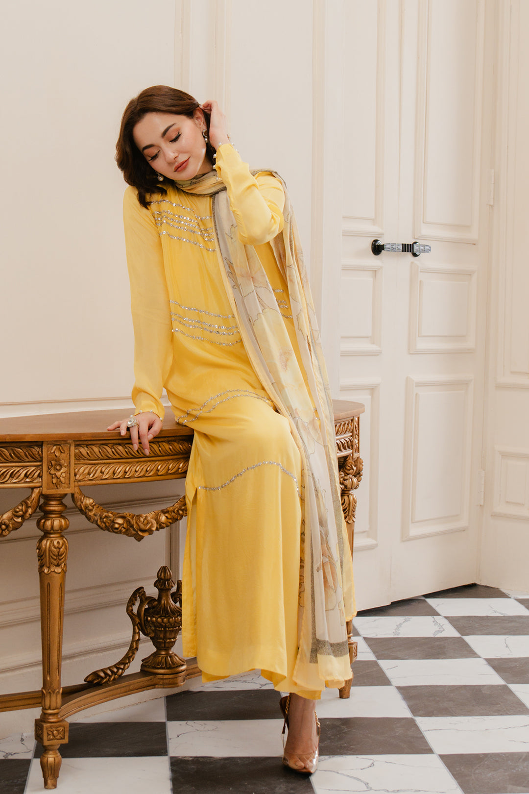 Hania Aamir Dasai Dress with Dupatta | 50% OFF