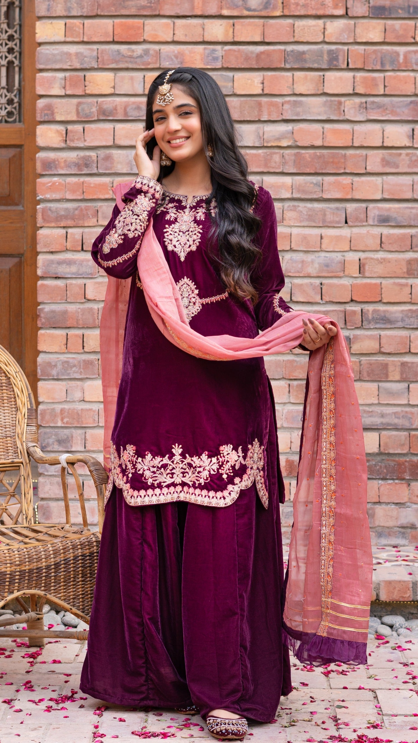 Laiba Khan - Nooray Shirt, Trouser and Dupatta | 30% OFF