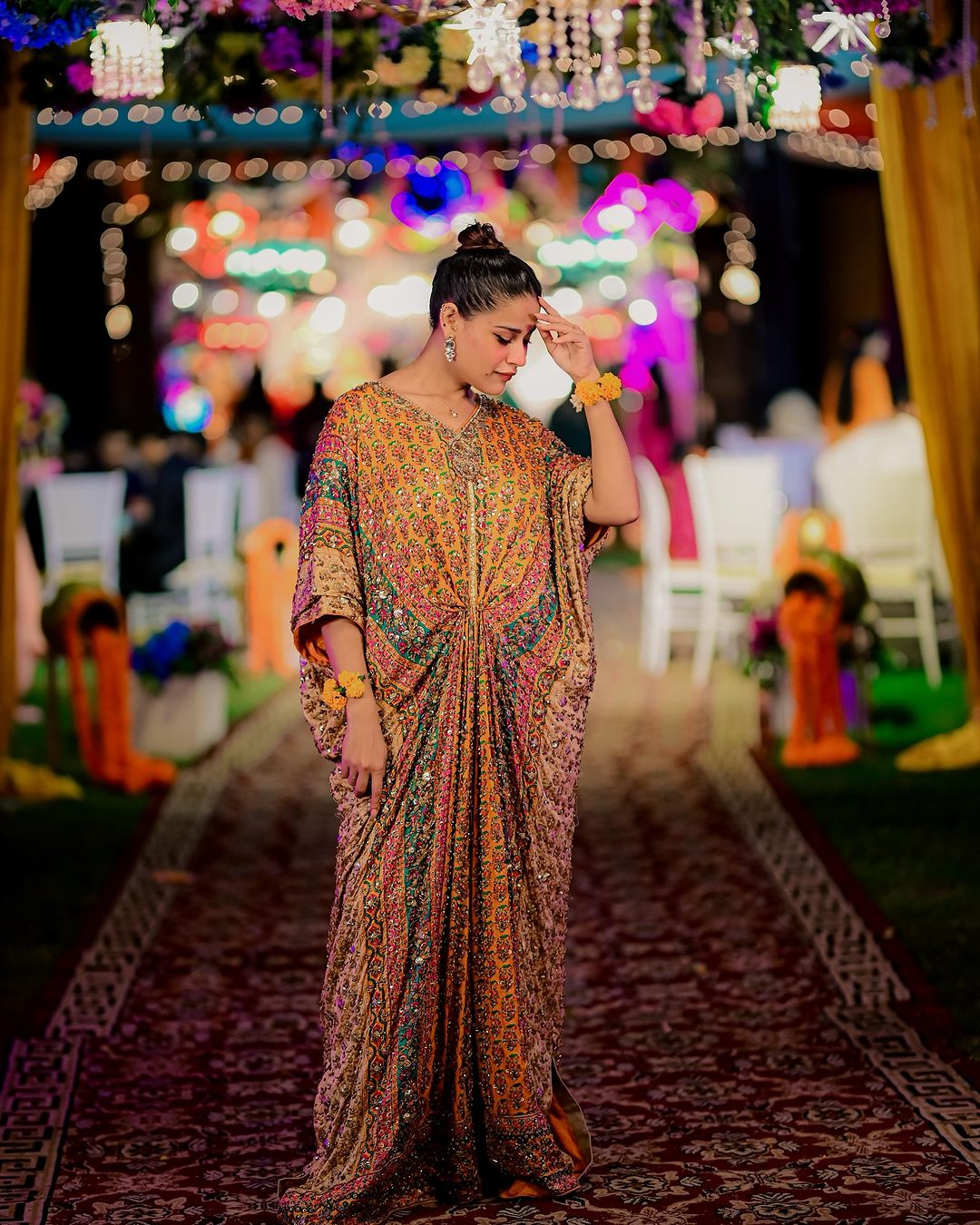 Kashaf Ansari - Elite Gold Kaftan | 55% OFF