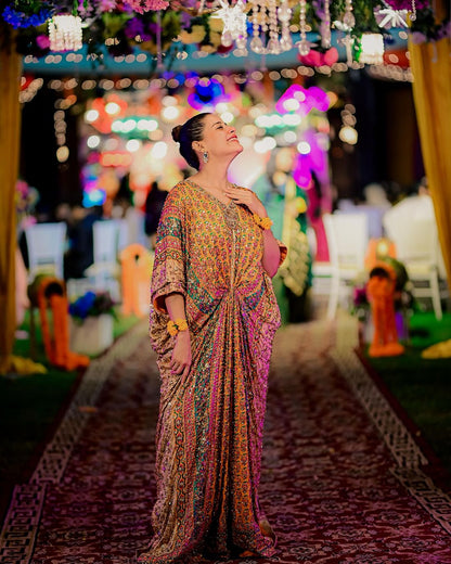 Kashaf Ansari - Elite Gold Kaftan | 55% OFF
