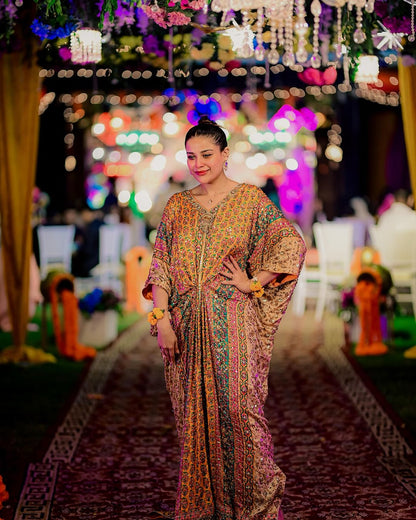 Kashaf Ansari - Elite Gold Kaftan | 55% OFF
