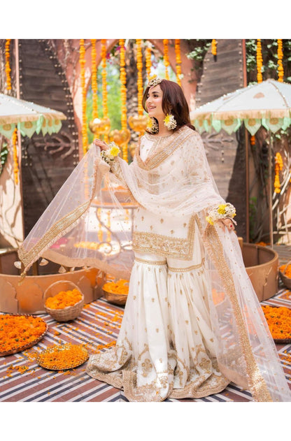 Yumna Zaidi - Waira Shirt, Ghagra with Dupatta - COD | 50% 0FF