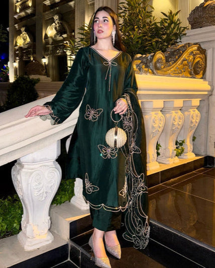 Aroosha But - Titli Shirt, Trouser and Dupatta - COD | 40% OFF